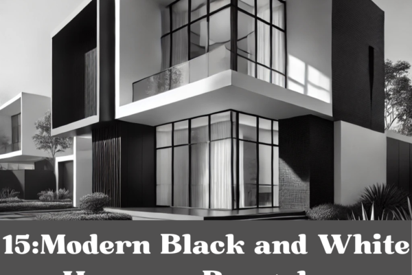 Modern Black and White House or Bungalow Exterior Design: A Timeless Aesthetic Modern Black and White House or Bungalow Exterior Design (1)