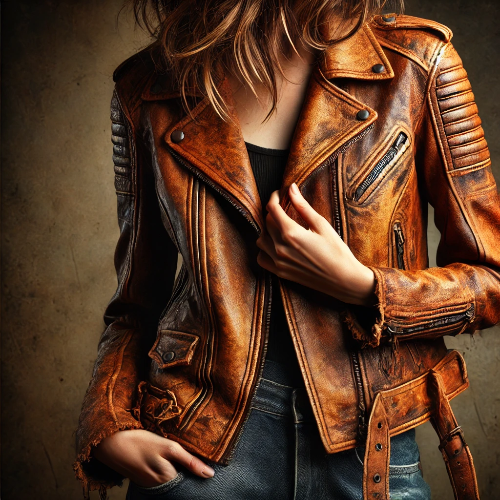Cape-Style Leather Jacket for a Fashion Statement