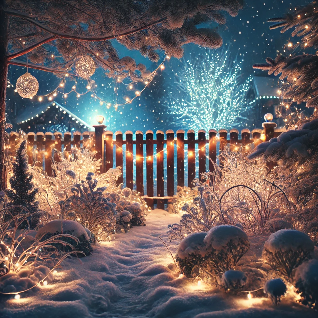 Incorporate Winter Lights Sparkle in the Snow