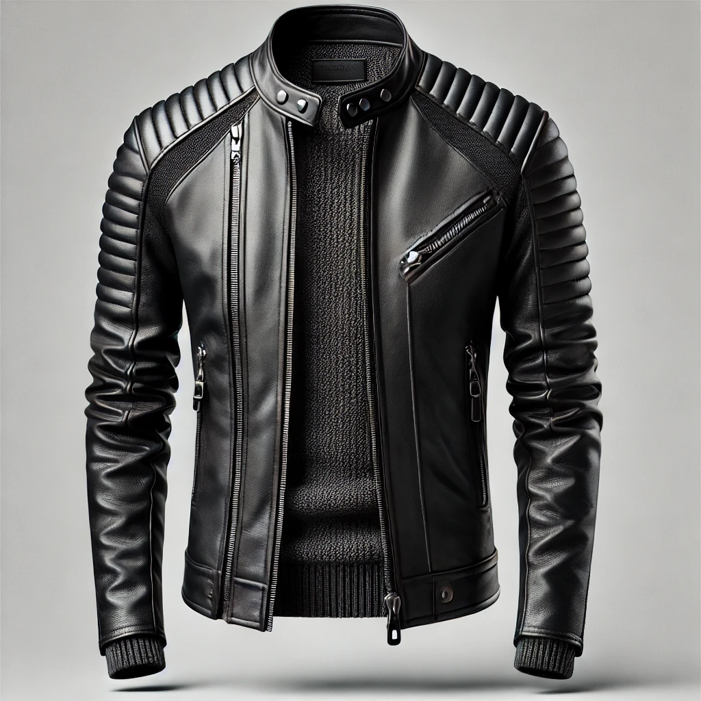 Moto Jacket with Knit Inserts