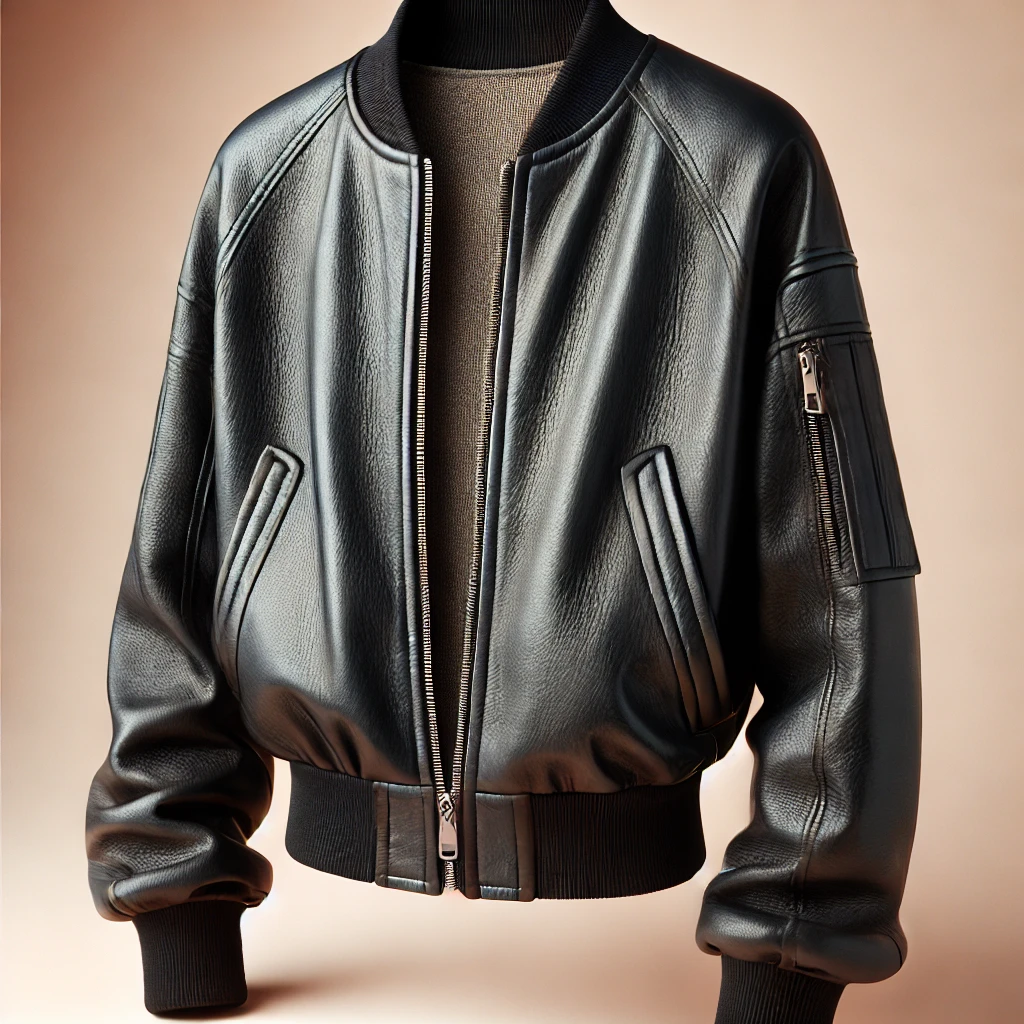 Peplum Leather Jacket for a Feminine Touch